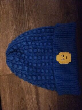 Lego Kids Dark Blue Knit Pom-Pom Beanie
